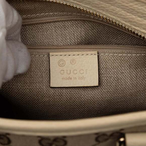 GUCCI Cream Leather Shoulder Bag - Picture 5 of 6